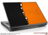 Medium Laptop Skin Ripped Colors Black Orange