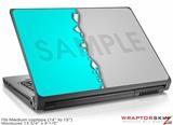 Medium Laptop Skin Ripped Colors Neon Teal Gray