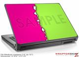 Medium Laptop Skin Ripped Colors Hot Pink Neon Green