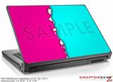 Medium Laptop Skin Ripped Colors Hot Pink Neon Teal