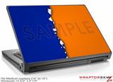 Medium Laptop Skin Ripped Colors Blue Orange