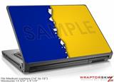 Medium Laptop Skin Ripped Colors Blue Yellow