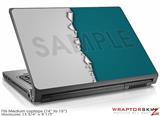Medium Laptop Skin Ripped Colors Gray Seafoam Green