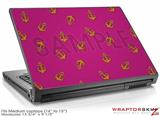 Medium Laptop Skin Anchors Away Fuschia Hot Pink