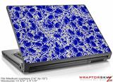 Medium Laptop Skin Scattered Skulls Royal Blue