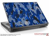 Medium Laptop Skin HEX Mesh Camo 01 Blue Bright