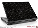 Medium Laptop Skin Diamond Plate Metal 02 Black