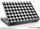 Medium Laptop Skin Houndstooth White