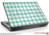 Medium Laptop Skin Houndstooth Seafoam Green