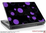 Medium Laptop Skin Lots of Dots Purple on Black