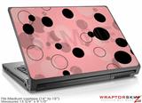 Medium Laptop Skin Lots of Dots Pink on Pink