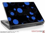 Medium Laptop Skin Lots of Dots Blue on Black