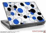 Medium Laptop Skin Lots of Dots Blue on White