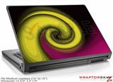 Medium Laptop Skin Alecias Swirl 01 Yellow