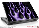 Medium Laptop Skin Metal Flames Purple
