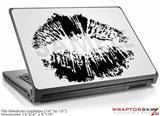 Medium Laptop Skin Big Kiss Lips Black on White