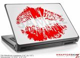 Medium Laptop Skin Big Kiss Lips Red on White