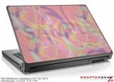 Medium Laptop Skin Neon Swoosh on Pink
