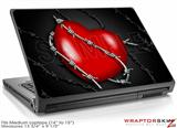 Medium Laptop Skin Barbwire Heart Red