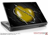 Medium Laptop Skin Barbwire Heart Yellow