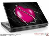 Medium Laptop Skin Barbwire Heart Hot Pink
