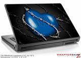 Medium Laptop Skin Barbwire Heart Blue