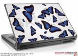 Medium Laptop Skin Butterflies Blue