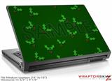 Medium Laptop Skin Christmas Holly Leaves on Green