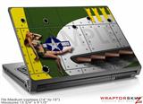 Medium Laptop Skin WWII Bomber War Plane Pin Up Girl