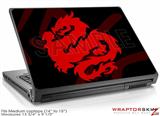 Medium Laptop Skin Oriental Dragon Red on Black
