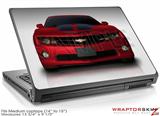 Medium Laptop Skin 2010 Chevy Camaro Jeweled Red - Black Stripes