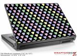 Medium Laptop Skin Pastel Hearts on Black