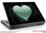 Medium Laptop Skin Glass Heart Grunge Seafoam Green