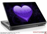 Medium Laptop Skin Glass Heart Grunge Purple