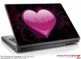 Medium Laptop Skin Glass Heart Grunge Hot Pink