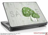 Medium Laptop Skin Mushrooms Green