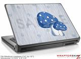 Medium Laptop Skin Mushrooms Blue