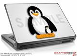 Medium Laptop Skin Penguins on White