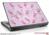 Medium Laptop Skin Flamingos on Pink