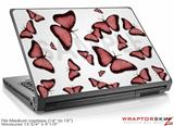 Medium Laptop Skin Butterflies Pink