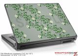 Medium Laptop Skin Victorian Design Green