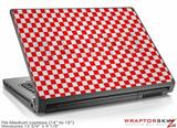 Medium Laptop Skin Checkered Canvas Red and White