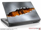 Medium Laptop Skin Ripped Metal Fire