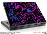 Medium Laptop Skin Twisted Garden Hot Pink and Blue