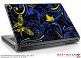 Medium Laptop Skin Twisted Garden Blue and Yellow