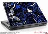 Medium Laptop Skin Twisted Garden Blue and White