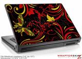 Medium Laptop Skin Twisted Garden Red and Yellow