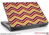 Medium Laptop Skin Zig Zag Yellow Burgundy Orange