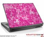 Small Laptop Skin Triangle Mosaic Fuchsia