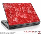 Small Laptop Skin Triangle Mosaic Red